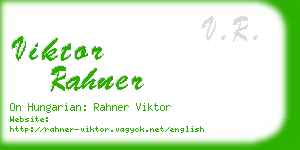 viktor rahner business card